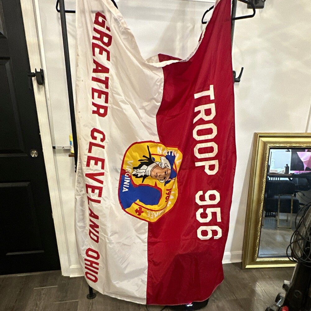 Boy Scouts Troop 956 "Greater Cleveland Ohio" Flag Banner 1980